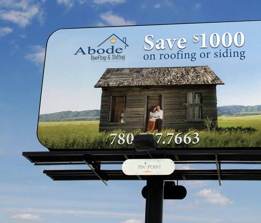 Abode Roofing & Siding Billboard