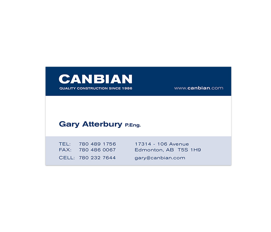 Canbian Construction Business Card