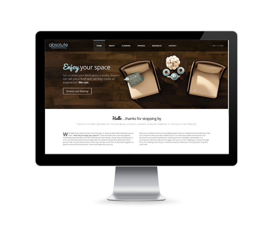 Absolute Hardwood Responsive Product Website