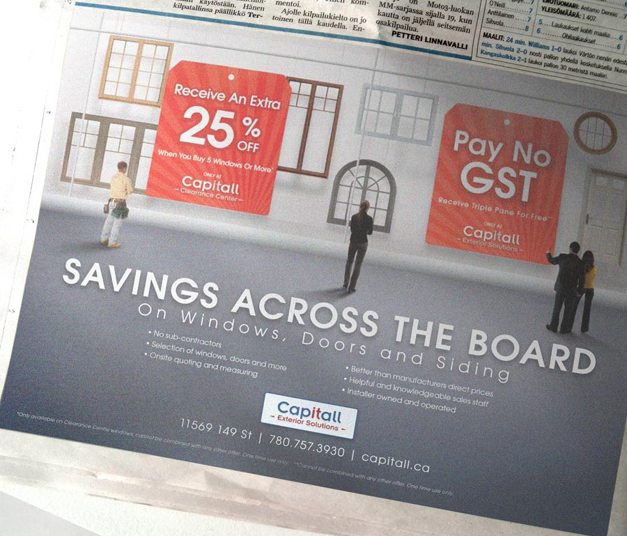 Capitall Exteriors Paddle River Post Publication Ad
