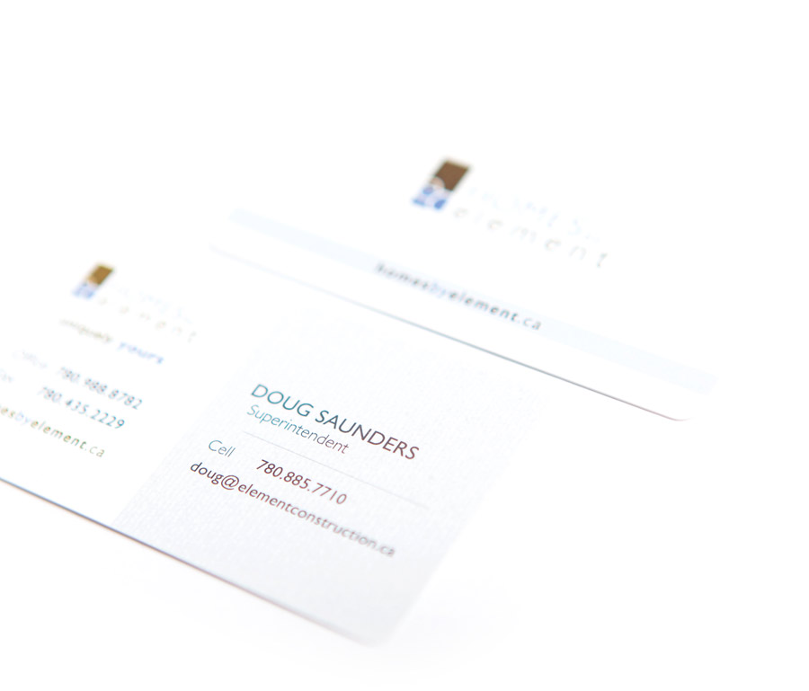 Homes by Element Plastic Business Cards