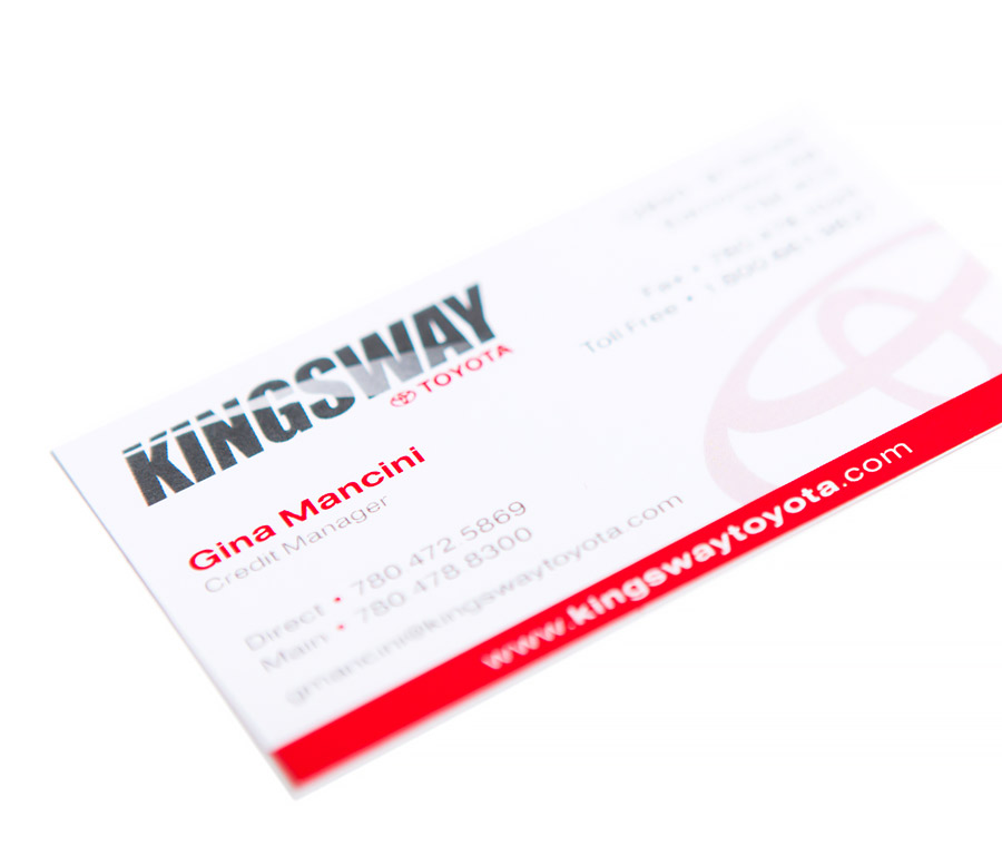 Kingsway Toyota Business Card