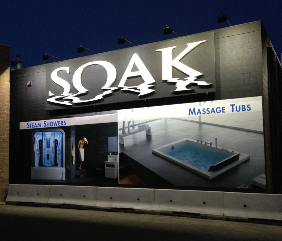 Soak Saskatoon Store Building Signage