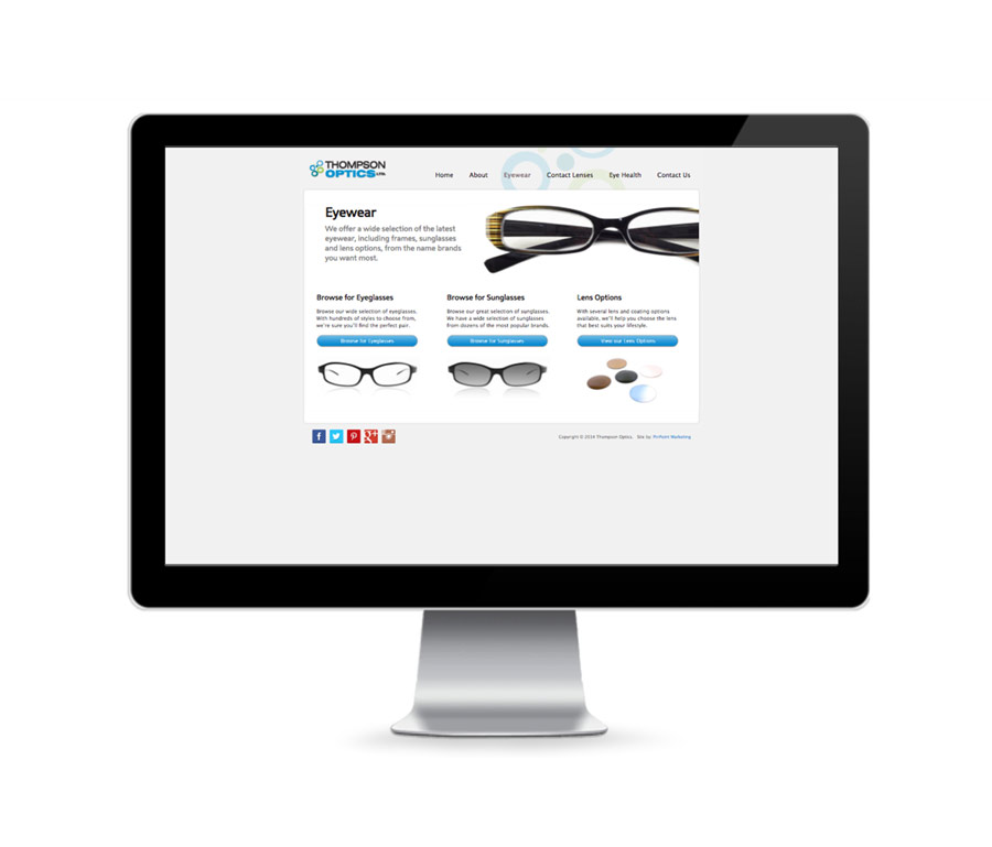 Thompson Optics Company Product Website